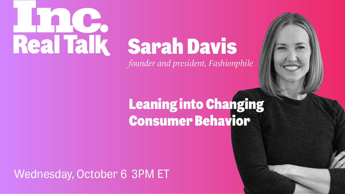 Inc. Real Talk—Fashionphile Founder & President Sarah Davis. 10/6